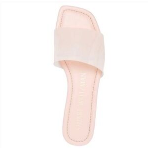 Stuart Weitzman Summer Slide Sandal Jelly Strap Square Toe Flat Size 7